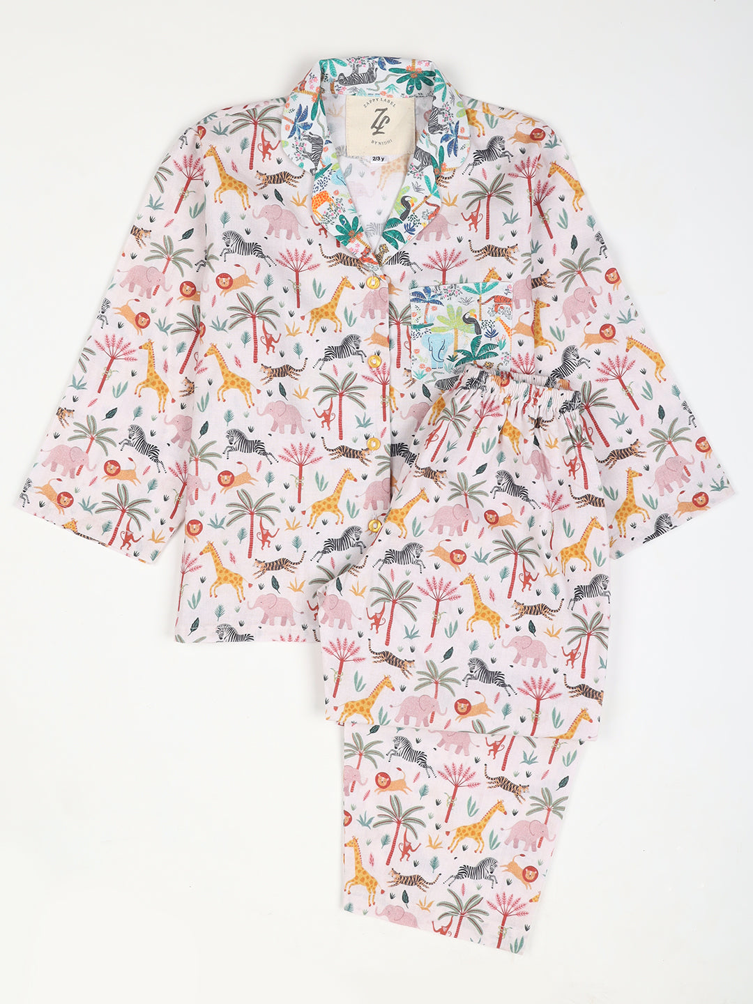 Wildlife Park Printed Nightwear Pj Set