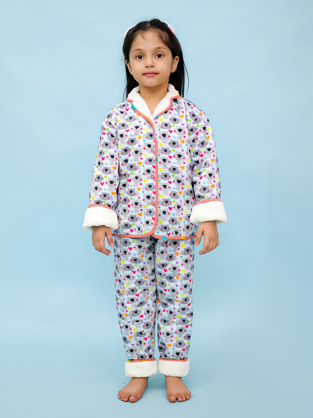 Cute Wombat Warm Sherpa Nightwear Pj Set