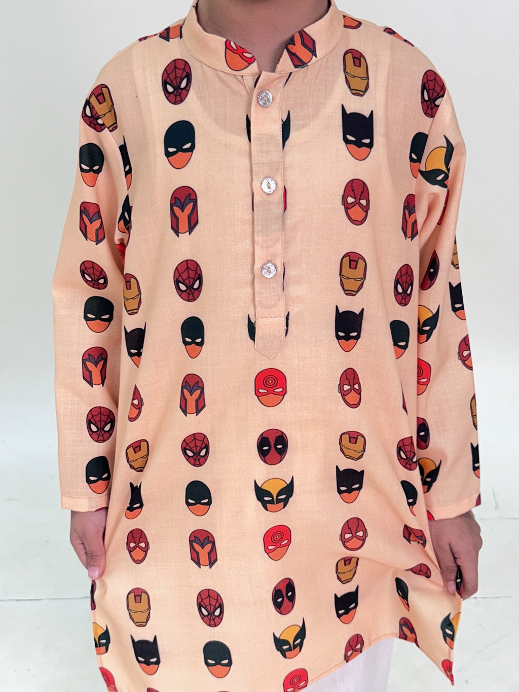 Superheroes Print Pajama Kurta Set