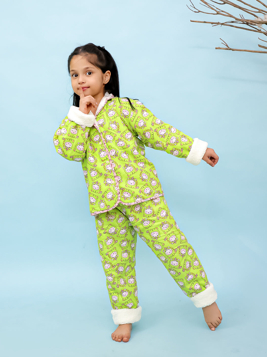 Dreamy Unicorn Warm Sherpa Nightwear Pj Set