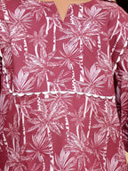 Wine Leaf Cotton Co-ord Set