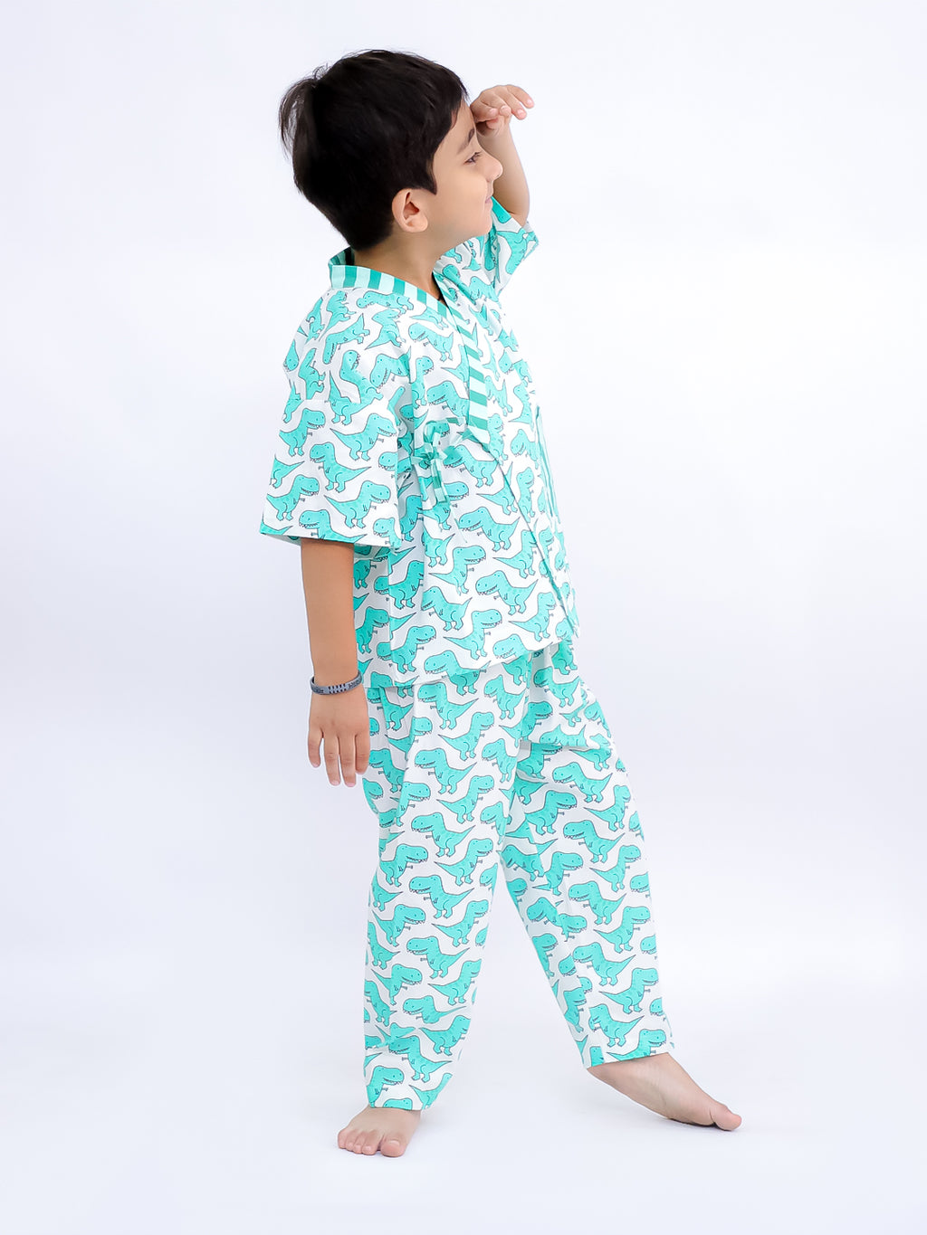 Dino Adventure Kimono Style Pajama Set