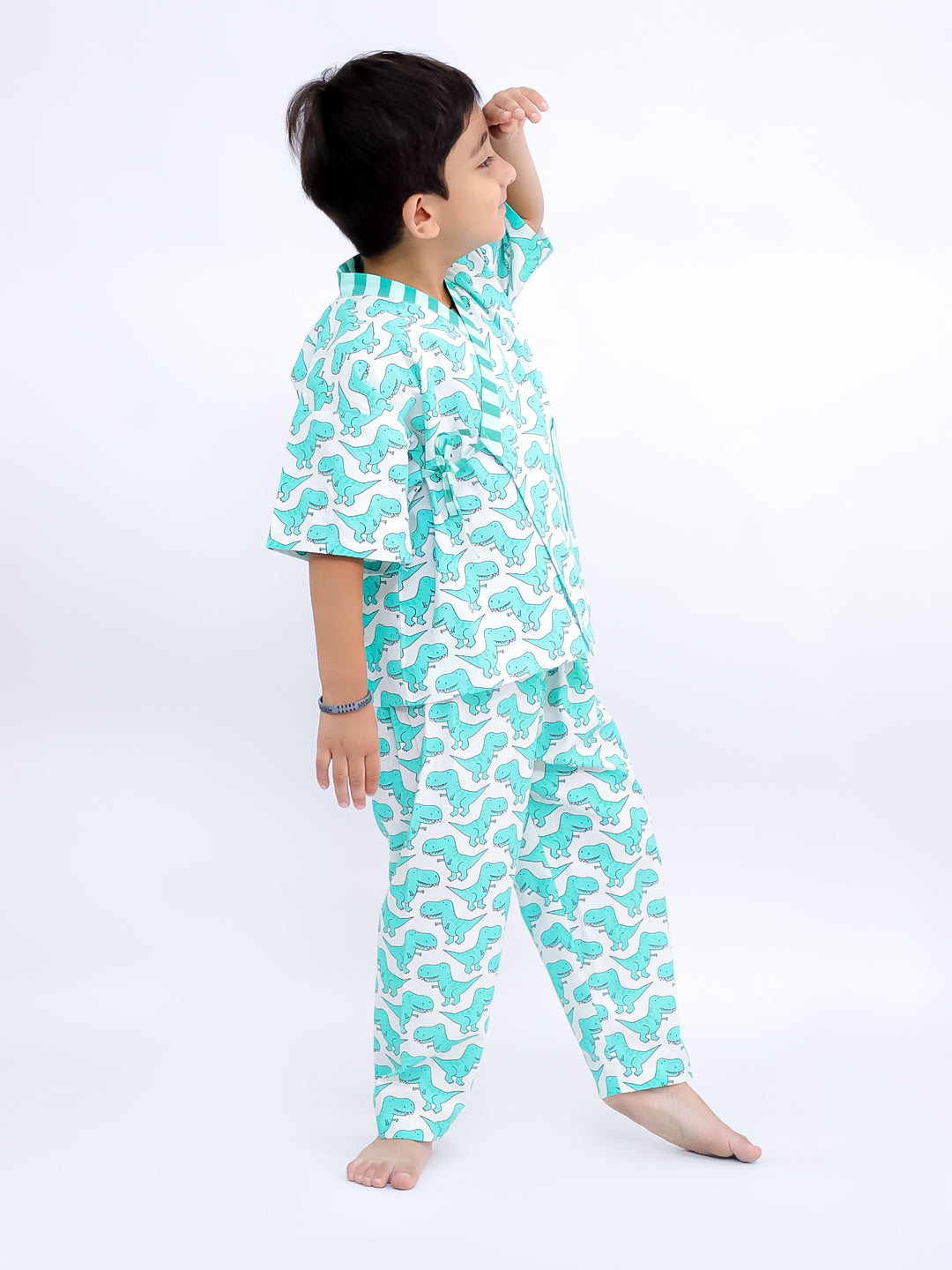 Dino Adventure Kimono Style Pajama Set