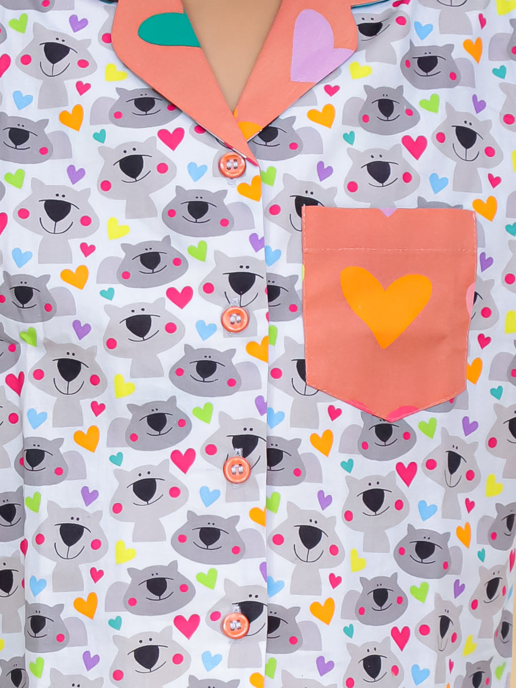 Sweetheart Snuggles Cotton Night Suit