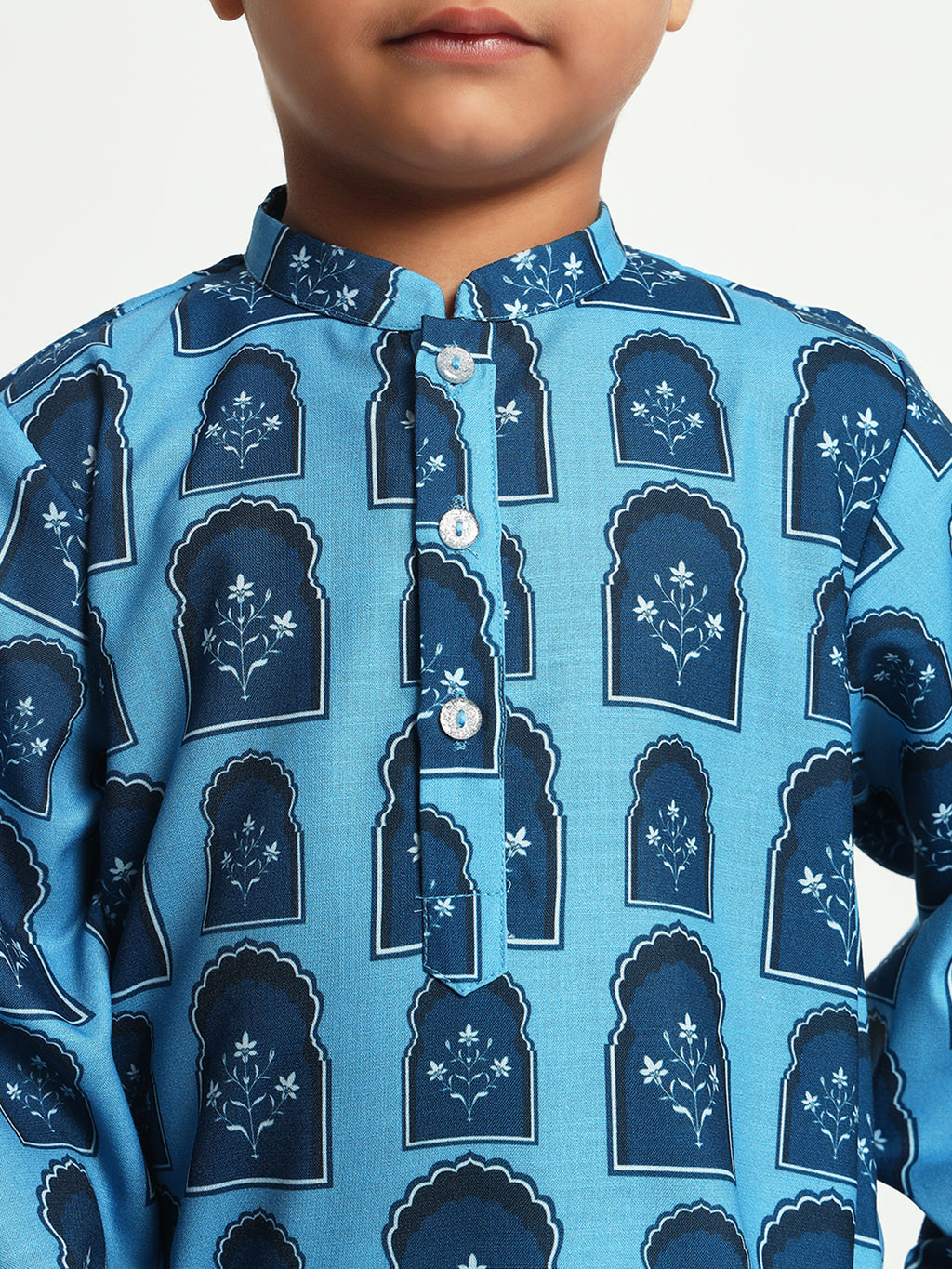 Symbol of Divine Print Pajama Kurta Set