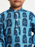 Symbol of Divine Print Pajama Kurta Set