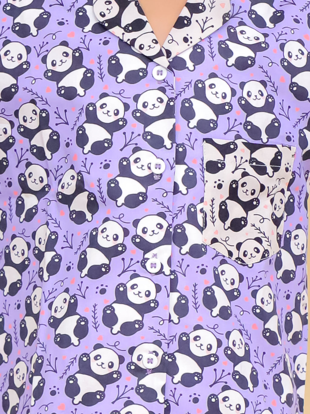 Panda Play Cotton Night Suit