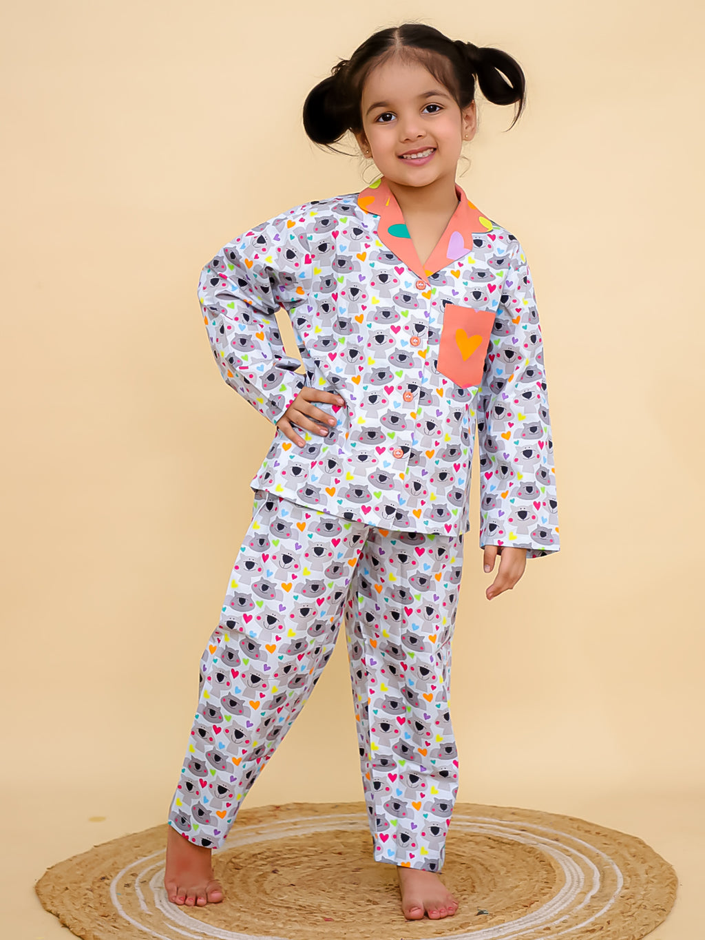 Sweetheart Snuggles Cotton Night Suit