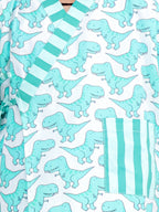Dino Adventure Kimono Style Pajama Set