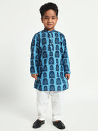 Symbol of Divine Print Pajama Kurta Set