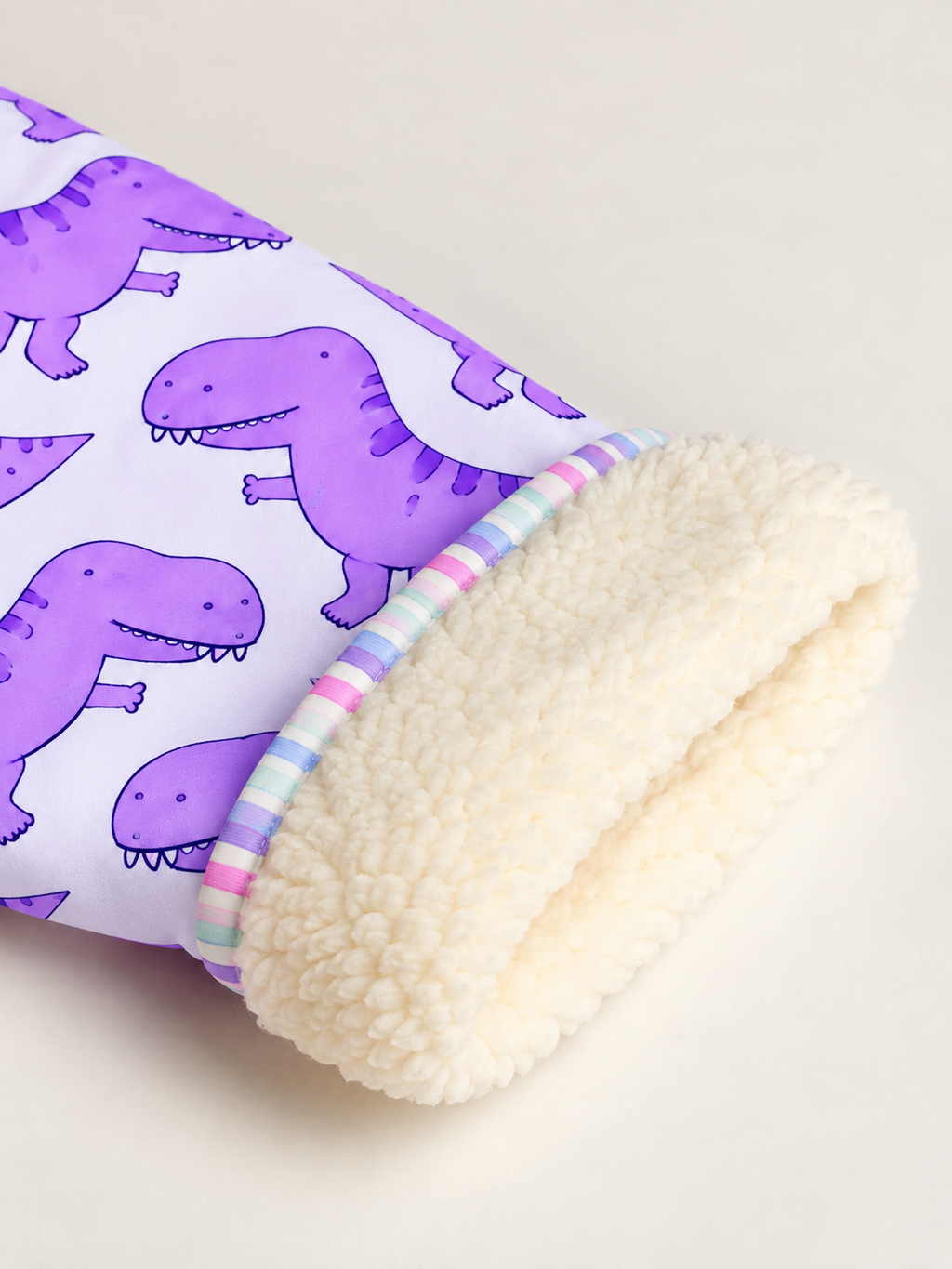 Purple Dino Roar Warm Sherpa Nightwear Pj Set (Copy)