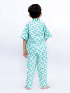 Dino Adventure Kimono Style Pajama Set