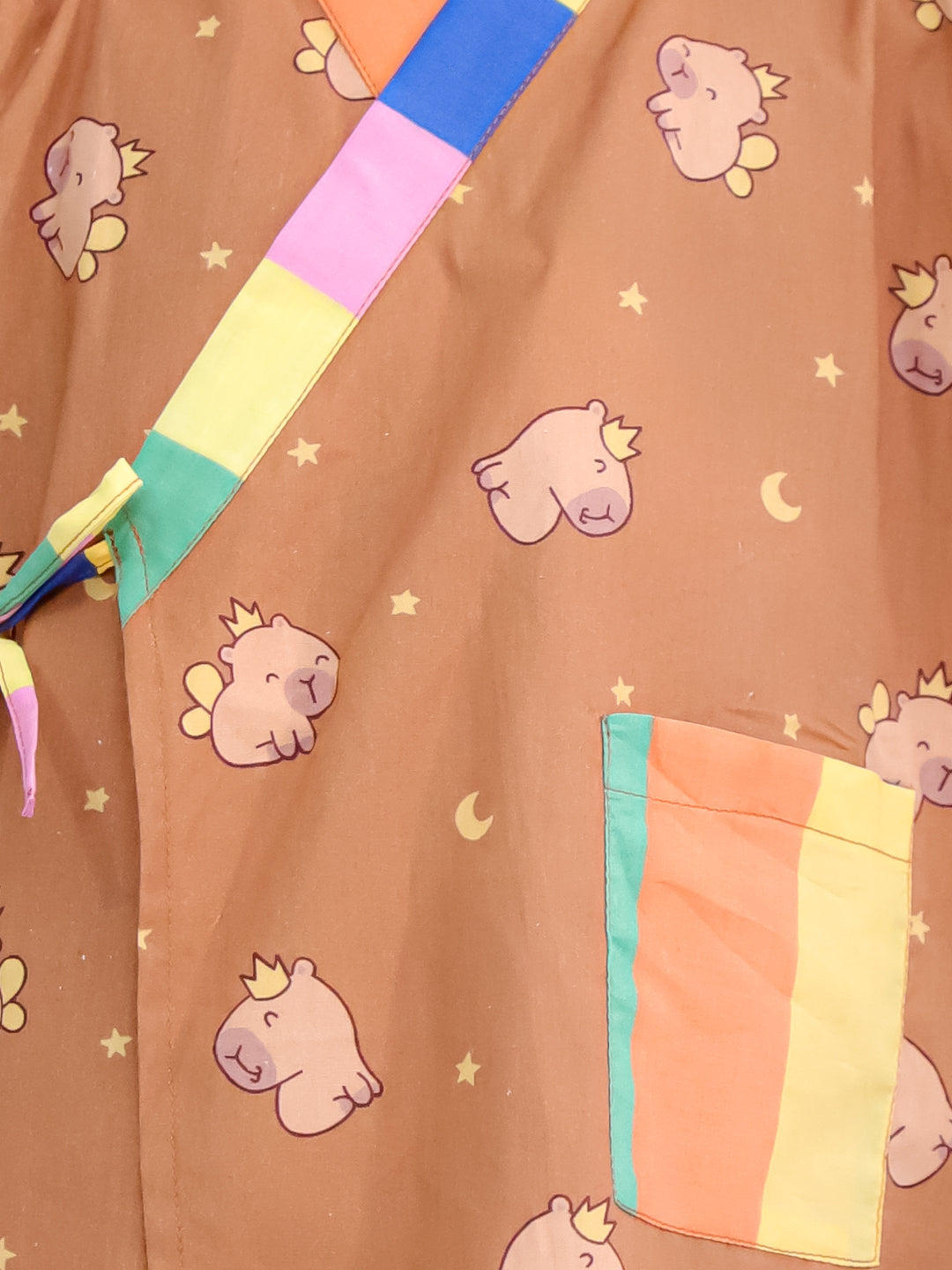 Teddy Dreams Kimono Style Pajama Set