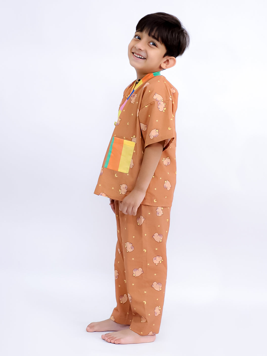 Teddy Dreams Kimono Style Pajama Set