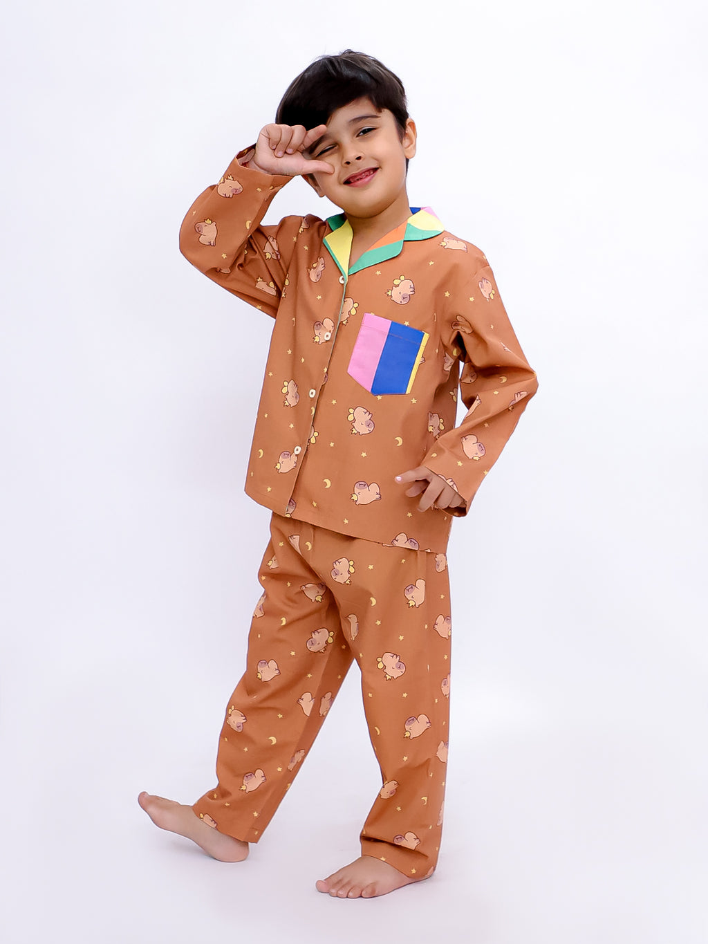 Teddy Dreams Cotton Pajama Set