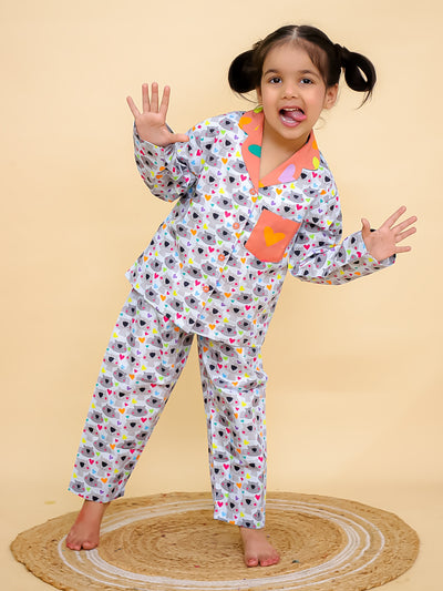 Sweetheart Snuggles Cotton Night Suit