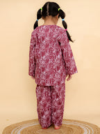 Wine Leaf Cotton Co-ord Set