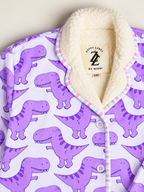Purple Dino Roar Warm Sherpa Nightwear Pj Set (Copy)