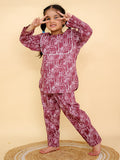 Wine Leaf Cotton Co-ord Set