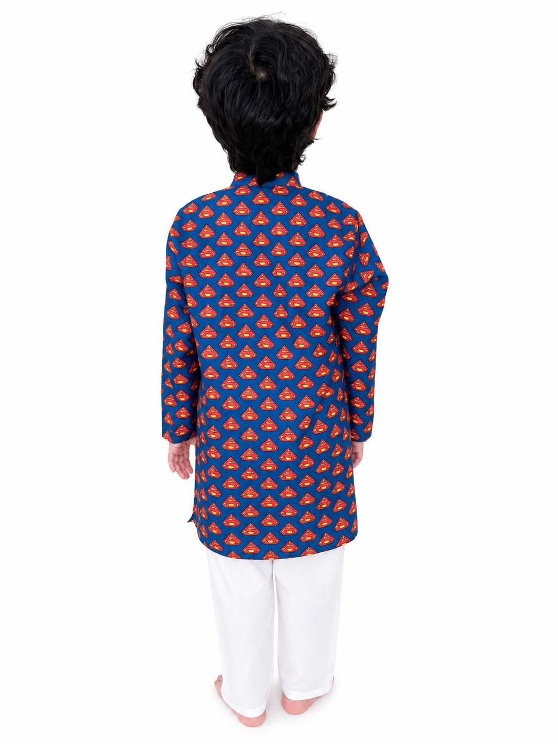 Superman Print Pajama Kurta Set