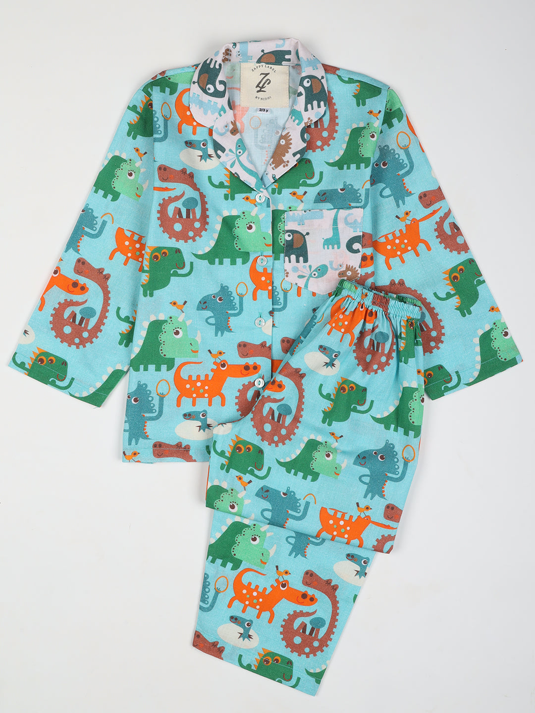 Dinosaur Printed Nightwear Pj Set