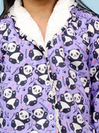 Panda Art Warm Sherpa Nightwear Pj Set