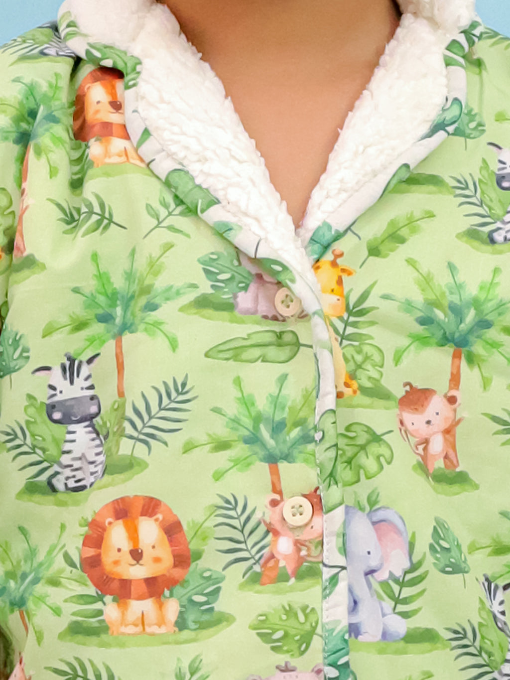 Jungle Safari Warm Sherpa Nightwear Pj Set