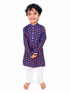 Superman Print Pajama Kurta Set