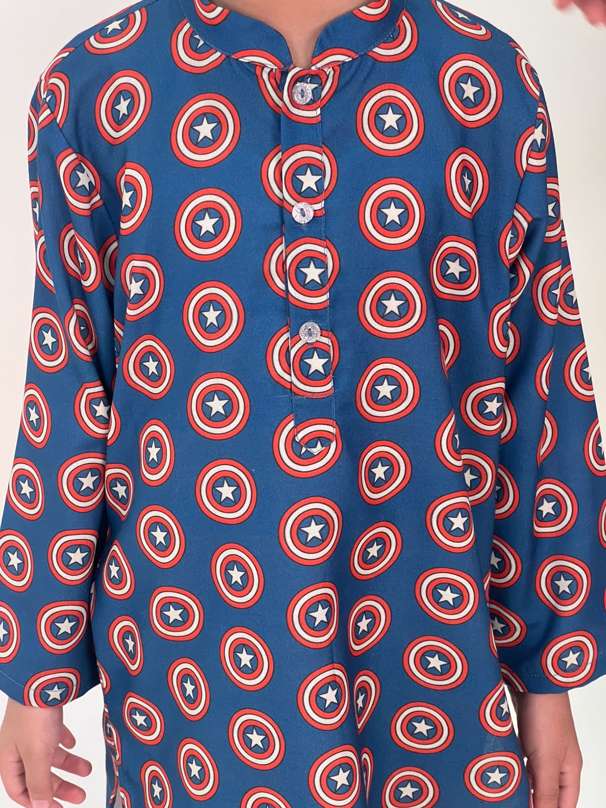 Captain America Print Pajama Kurta Set
