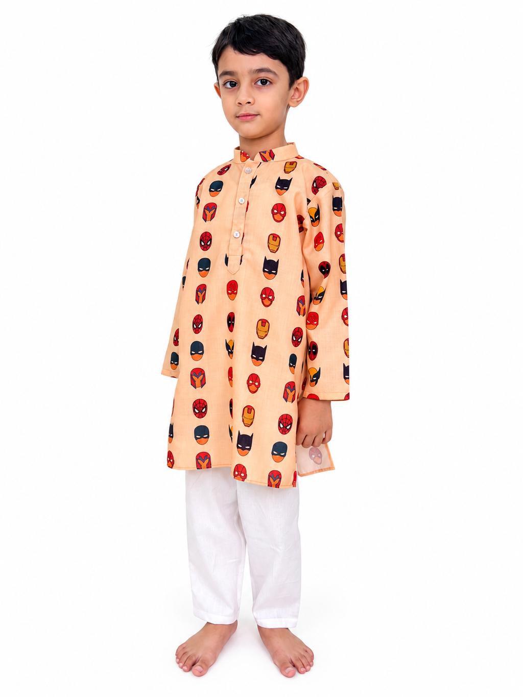 Superheroes Print Pajama Kurta Set