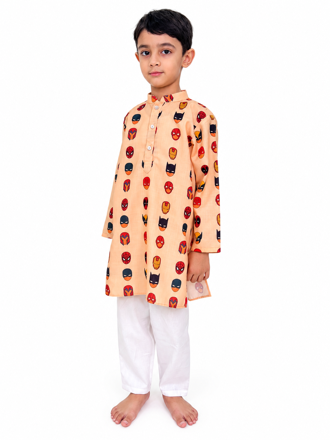 Superheroes Print Pajama Kurta Set