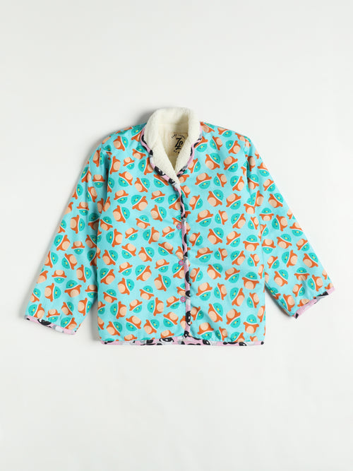 Blue Squishmallow Warm Sherpa Nightwear Pj Set