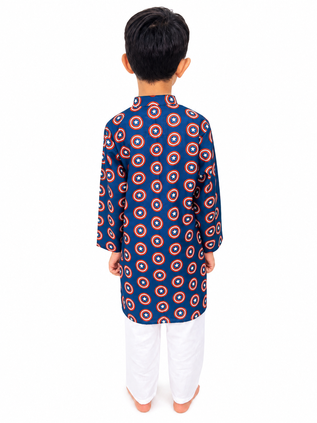 Captain America Print Pajama Kurta Set