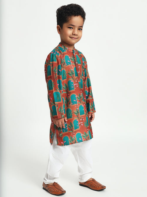 Kamal Pichwai Print Pajama Kurta Set