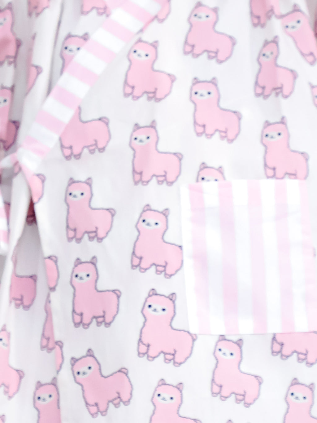 Pink Llama Dreams Kimono-Style Night Suit Set