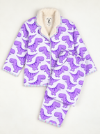Purple Dino Roar Warm Sherpa Nightwear Pj Set (Copy)