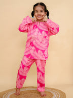 Pink Palm Cotton Co-ord Set