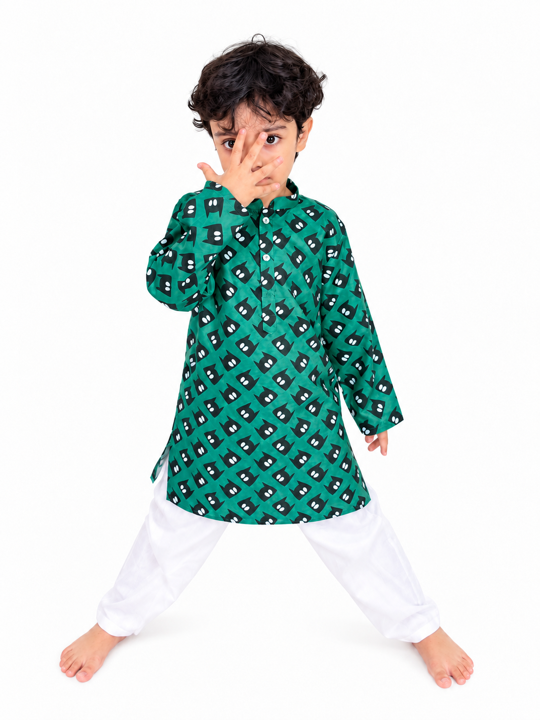 Batman Print Pajama Kurta Set