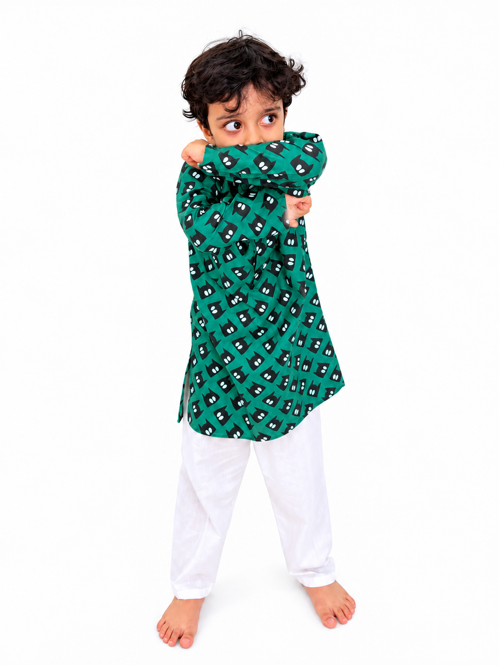 Batman Print Pajama Kurta Set