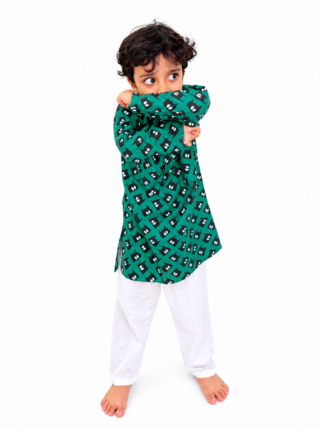 Batman Print Pajama Kurta Set