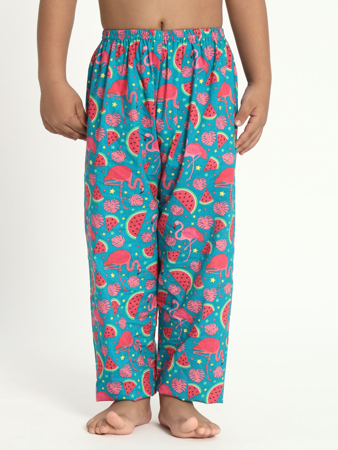 Flamingo print Cotton Kids Night Suit