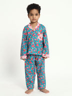 Flamingo print Cotton Kids Night Suit