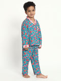 Flamingo print Cotton Kids Night Suit