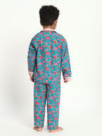 Flamingo print Cotton Kids Night Suit