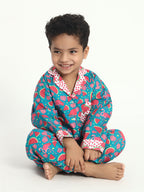 Flamingo print Cotton Kids Night Suit