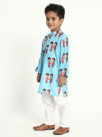 Brother And Sister Rakhi Print Pajama Kurta Set