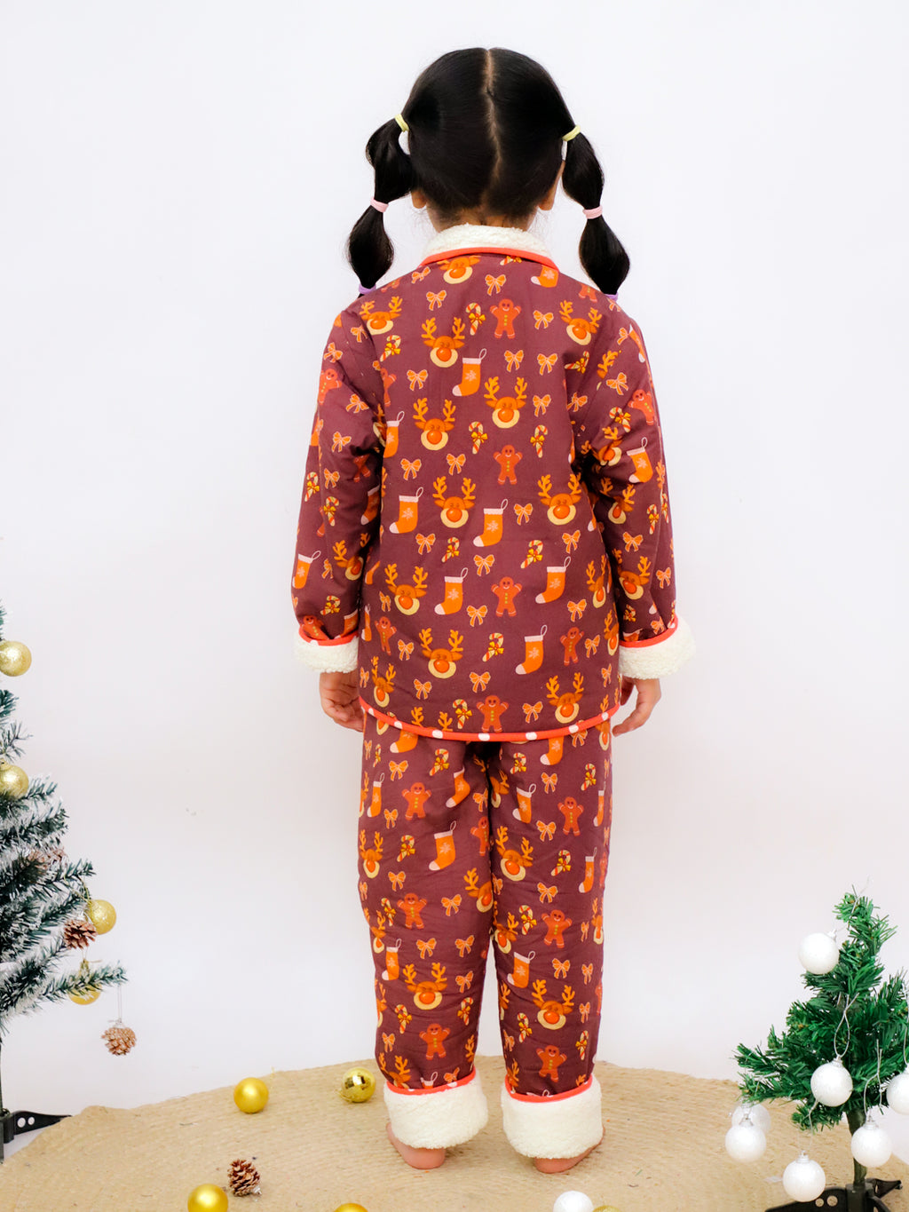 Happy Reindeer ! Warm Sherpa Nightwear Pj Set