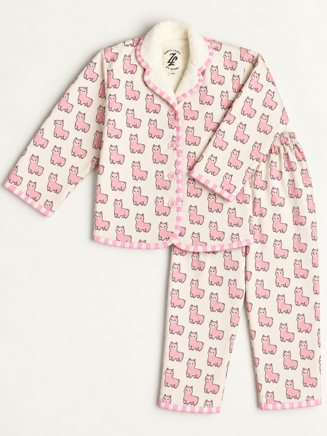 Pink Llama Warm Sherpa Nightwear