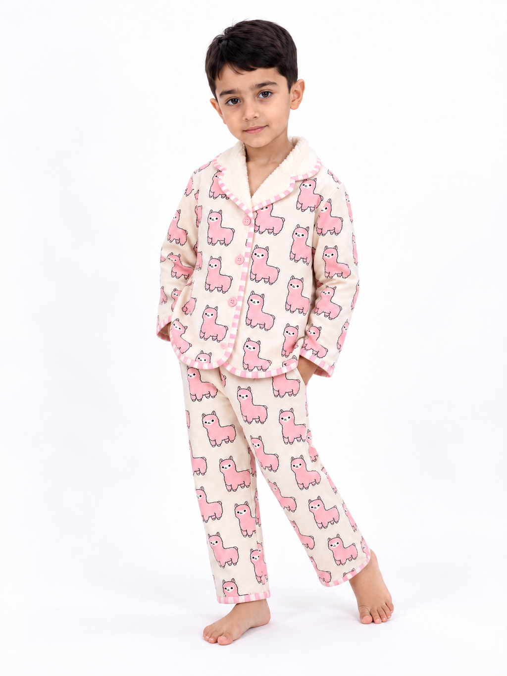 Pink Llama Warm Sherpa Nightwear