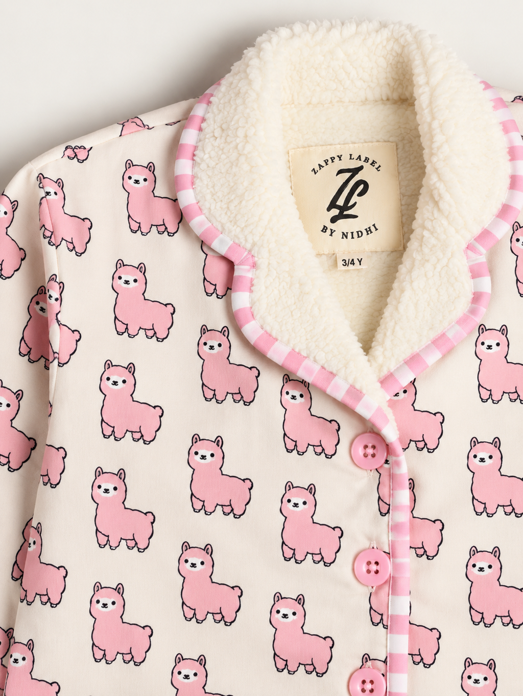 Pink Llama Warm Sherpa Nightwear